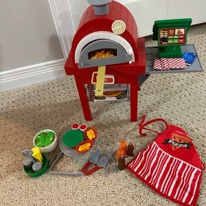 Doll pizza oven set